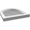Ekena Millwork Round Top Surface Mount PVC Gable Vent: Functional, w/ 2"W x 2"P Brickmould Sill Frame, 18"W x 20"H GVPRT18X2003SF - alternate 3